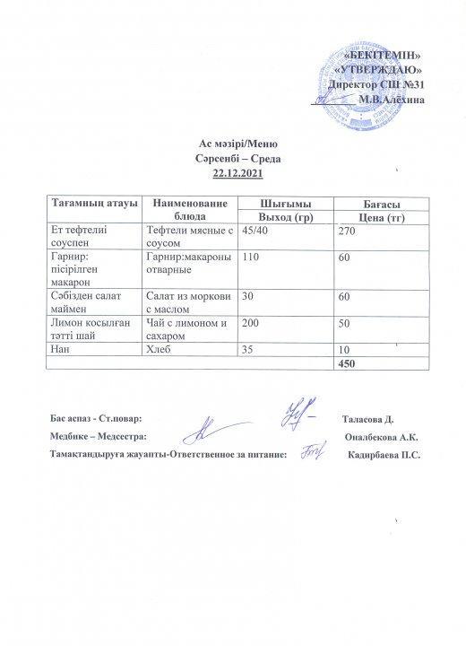 Ас мәзірі