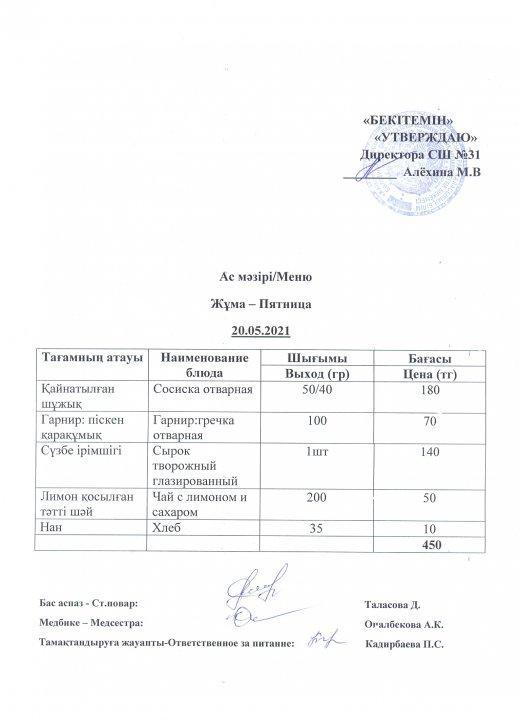 Ас мәзірі