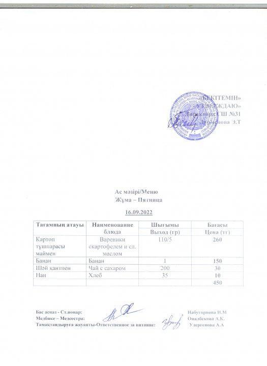 Ас мәзірі