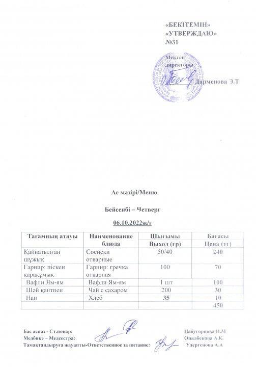 Ас мәзірі