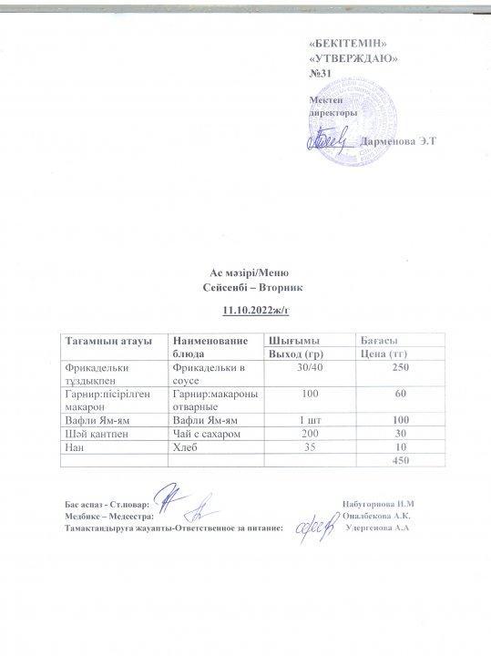 Ас мәзірі