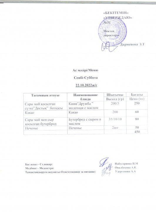Ас мәзірі