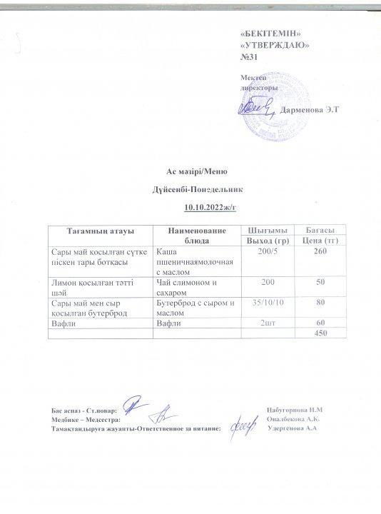 Ас мәзірі