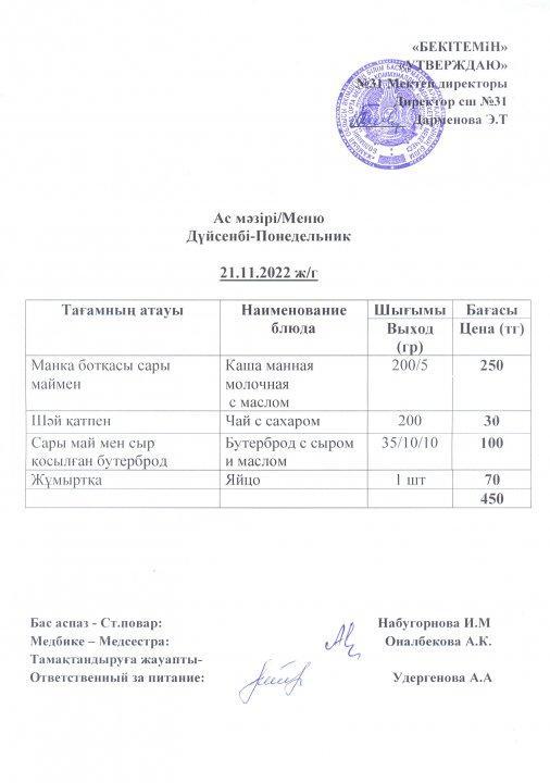 Ас мәзірі
