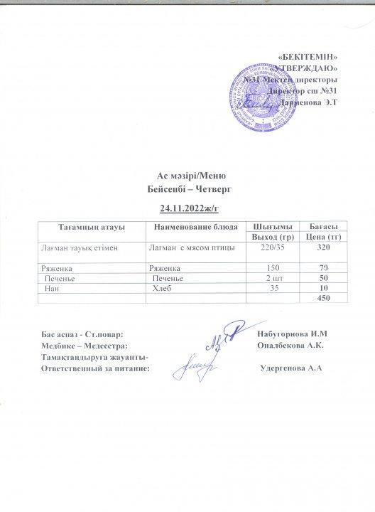 Ас мәзірі