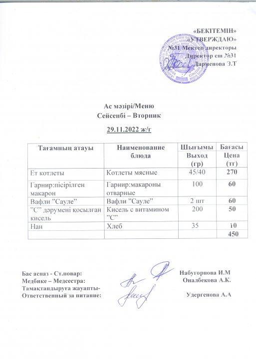 Ас мәзірі
