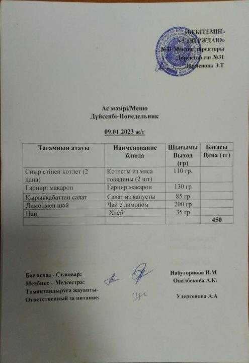 Ас мәзірі