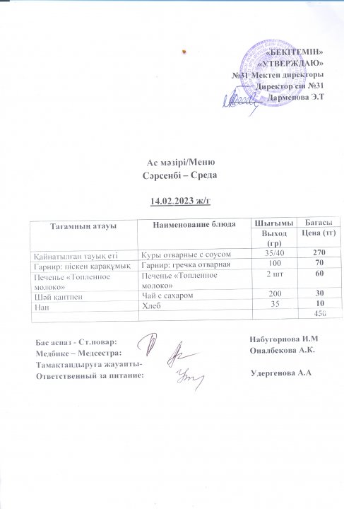 Ас мәзірі