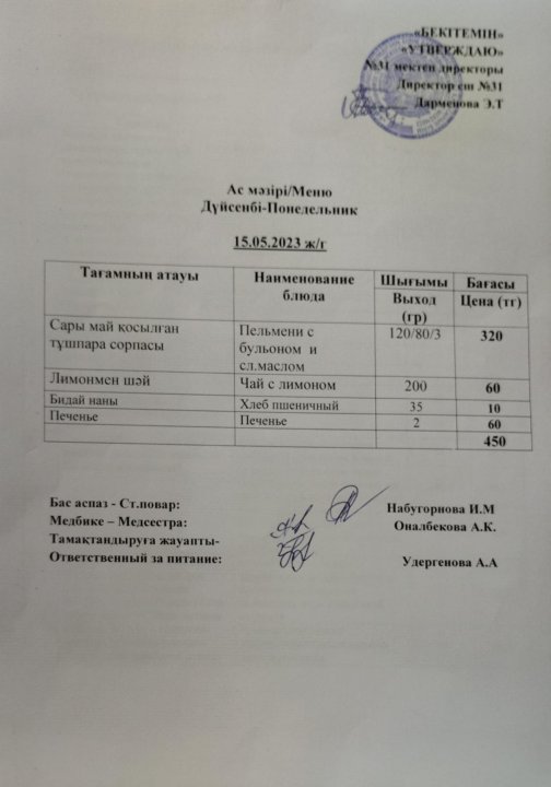 Ас мәзірі