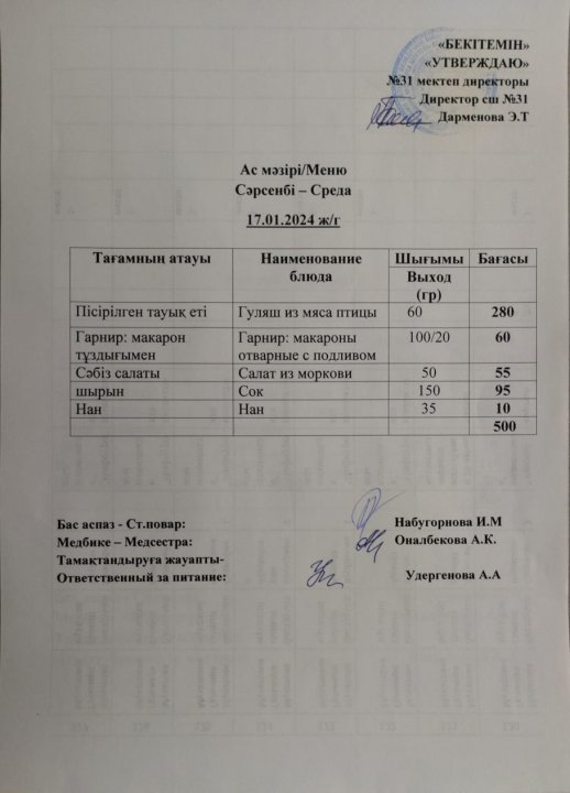 Ас мәзірі