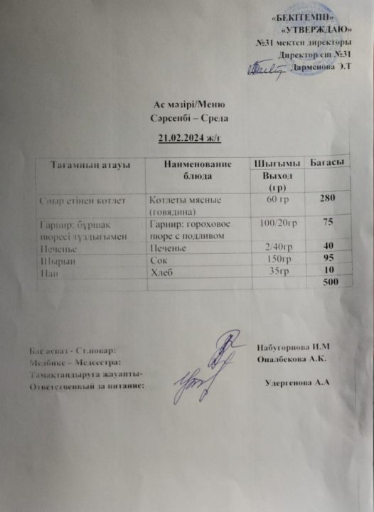Ас мәзірі
