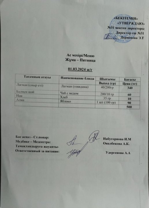 Ас мәзірі