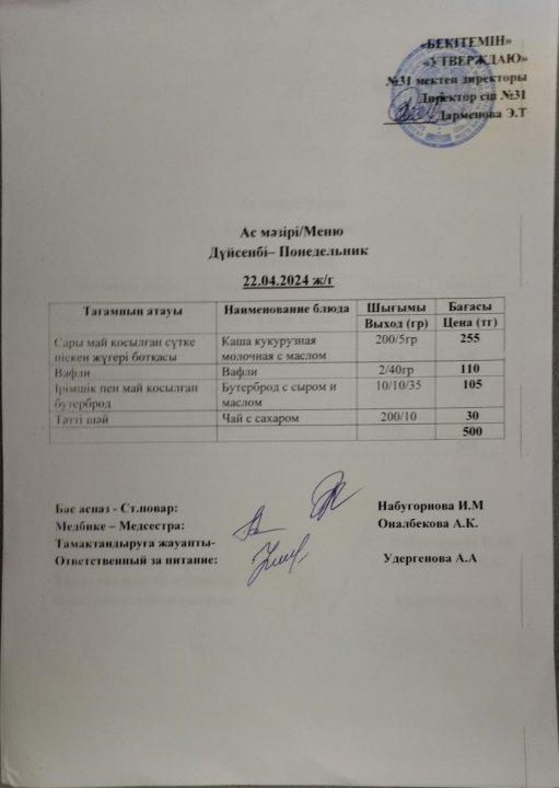 Ас мәзірі