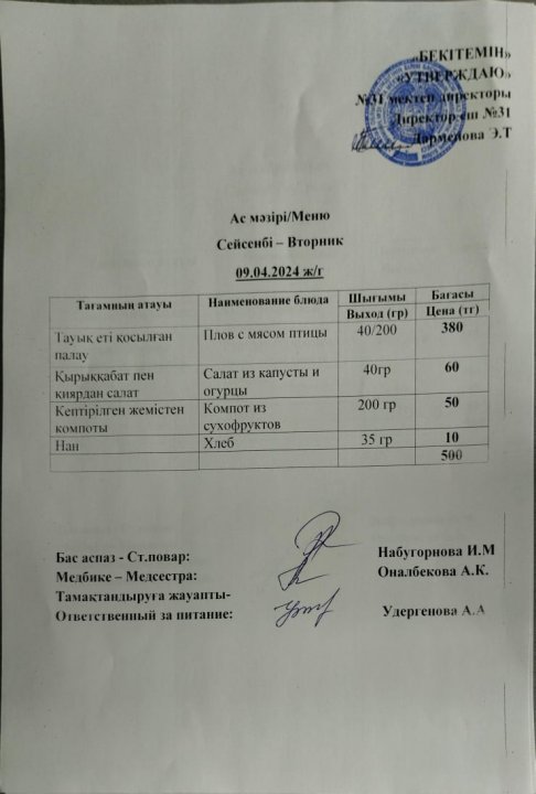 Ас мәзірі