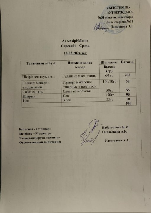 Ас мәзірі
