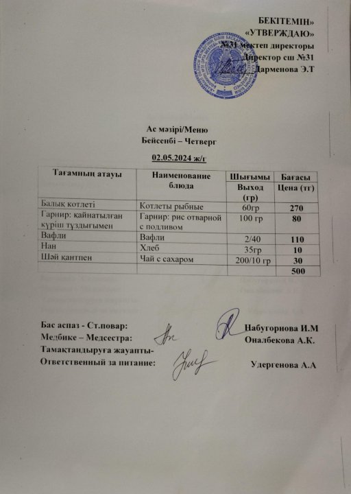 Ас мәзірі