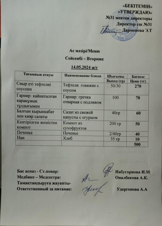 Ас мәзірі