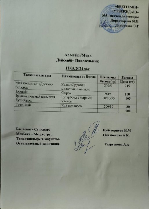 Ас мәзірі