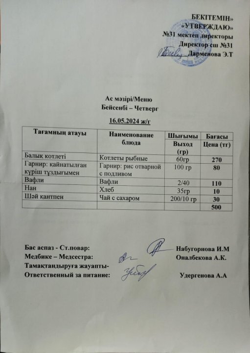 Ас мәзірі