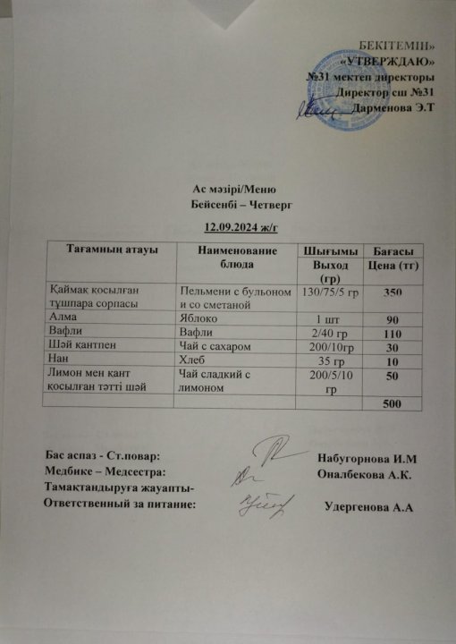 Ас мәзірі