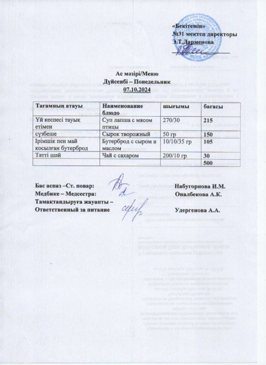 Ас мәзірі