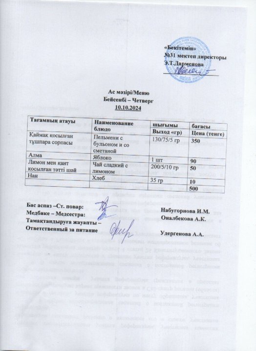 Ас мәзірі