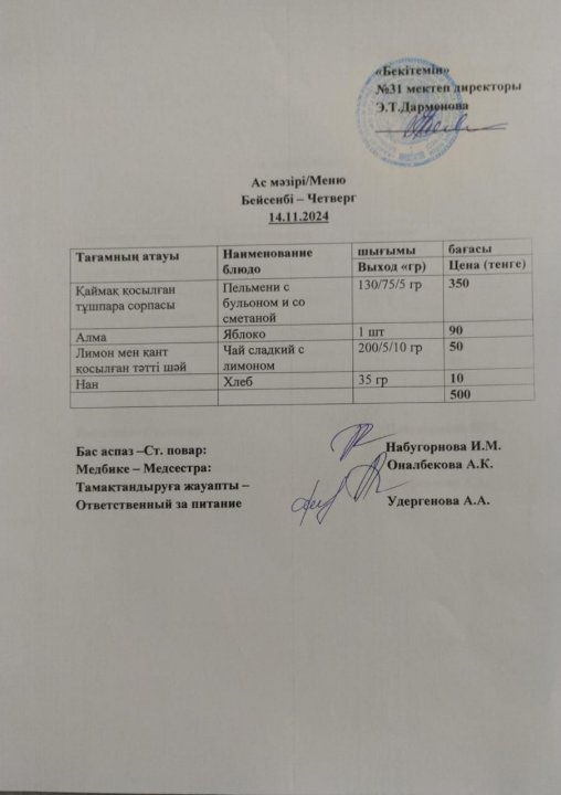 Ас мәзірі