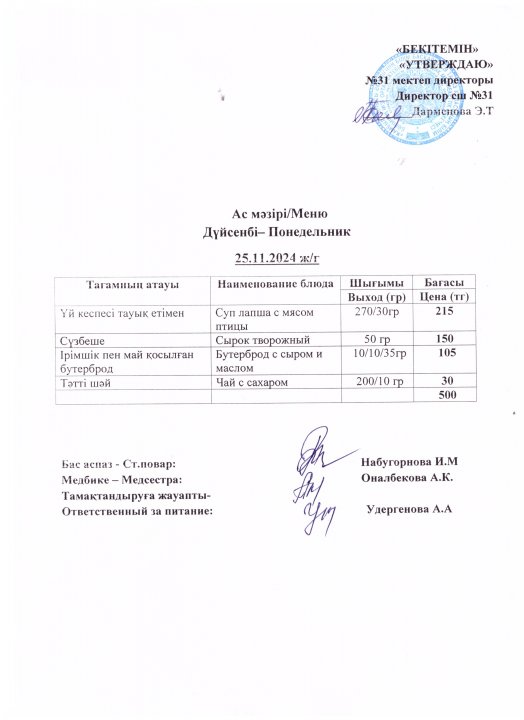 Ас мәзірі
