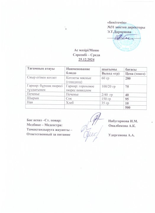 Ас мәзірі