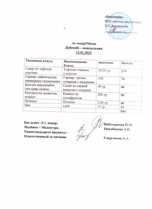 Ас мәзірі