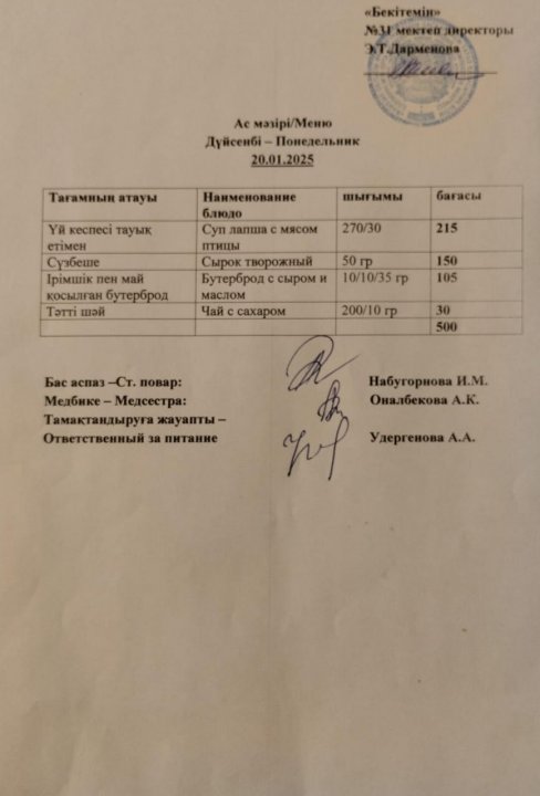 Ас мәзірі