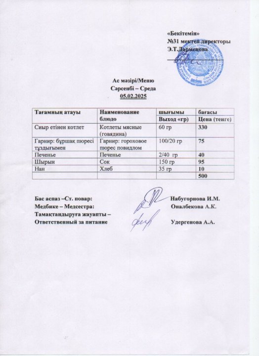Ас мәзірі