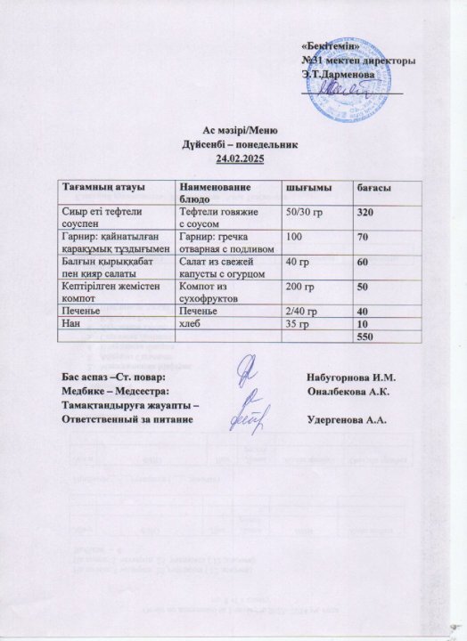 Ас мәзірі