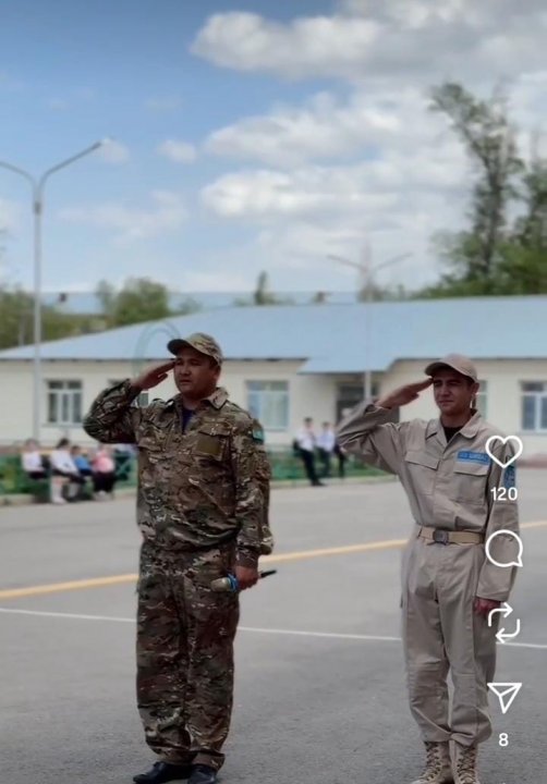 #Біртұтас_тәрбие  "Сапта жүріп,ән айту" байқауы 5-9сыныптар арасында